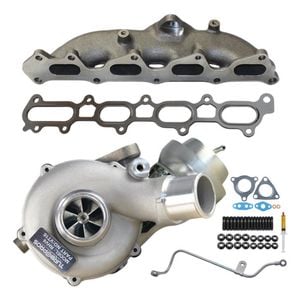Billet Turbo+genuine Exhaust Manifold, Oil Feed Pipe For Mitsubishi Challenger 4d56 2.5l Vt16