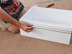 DIY Step Image - How to assemble a wardrobe insert unit . Blob storage upload.