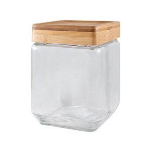 Bamboo & Glass Square Canister 1.2l Scullery