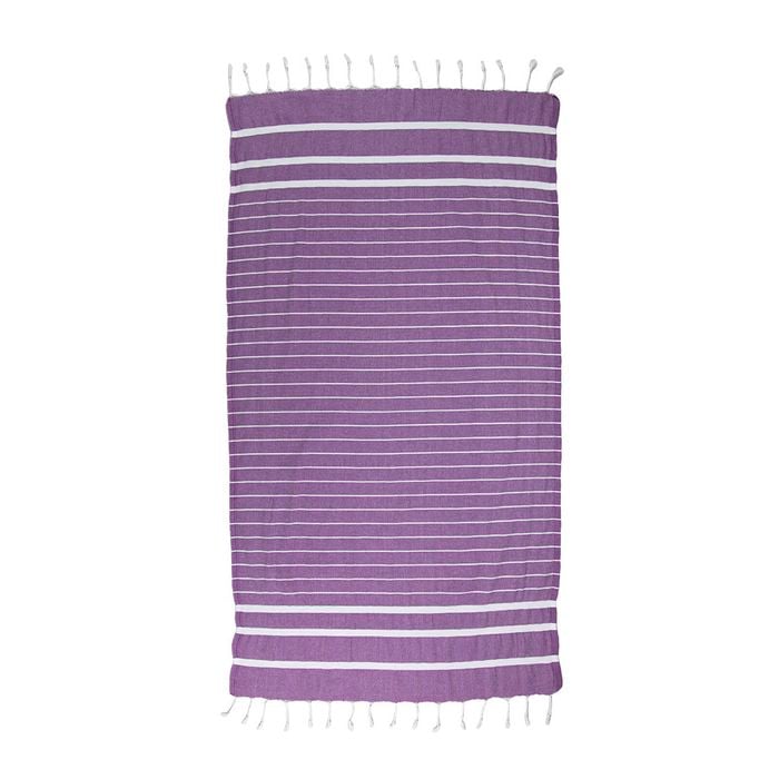 Dark Purple Thin Turkish Beach Towel - 100cm x 160cm