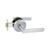 Schlage Brushed Satin Chrome Medio Plus Series Rivera Passage Lever Set with QuickFix
