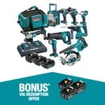 Makita 18V Brushless 10 Piece Combo Kit DLX1059TX1