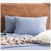 2pc Renee Taylor Comfort T’s Organic Cotton Jersey Standard Pillowcase Ink
