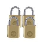 Yale 20mm Standard Security Brass Padlock - 4 Pack