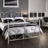 Istyle Christina Queen Bed Frame Metal Grey White