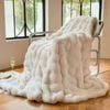 CottonMore Super Soft Large Faux Fur Winter Blanket Throw Rug 200x230cm White