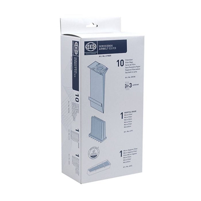 SEBO C2, C3 Series Kleenmaid VC310-20 10pk Service Kit Bags Filters