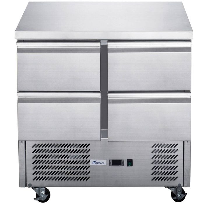 FED-X Four Drawer Compact Workbench Fridge - XGNS900-4D