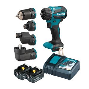 Makita 18V Brushless Mult Head Drill Kit DDF491RTJ