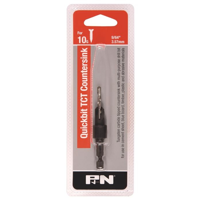 P&N 10G Quickbit TCT Countersink With Multipurpose Drill Bit