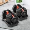 PowerTrain 48kg Red Adjustable Dumbbell Set