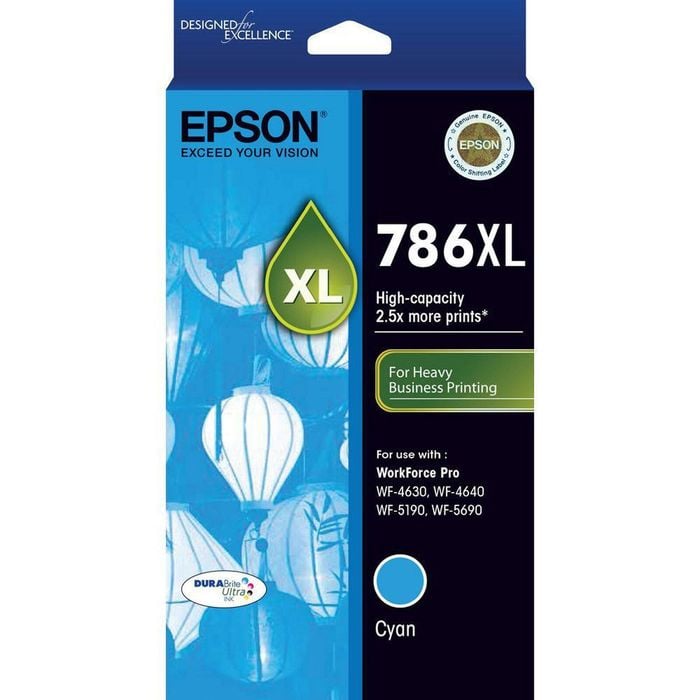 Epson Genuine Original Epson 786XL Cyan Ink Cartridge Toner High Capacity T787292