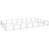vidaXL Dog Kennel Silver Steel Outdoor Puppy Enclosure Dog Pet Supply Cage