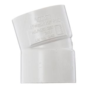 Marley Vinidex 40mm x 15°PVC F/F Plain Bend