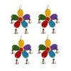 Yes4pets 4 X Small Hanging Bird Parrot Parakeet Cockatiel Budgie Bell Toy
