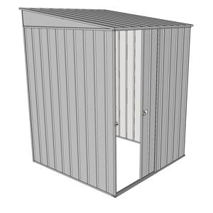 Build-a-Shed 1.5 x 1.5 x 2m Skillion Shed without Side Doors - Zinc