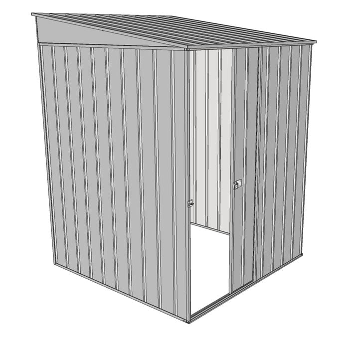 Build-a-Shed 1.5 x 1.5 x 2m Skillion Shed without Side Doors - Zinc