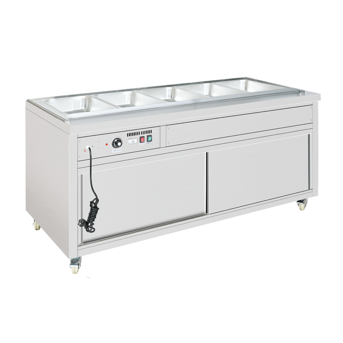 Thermaster Premium Wet And Dry Bain Marie Food Display 5x1/1 Gn Pans  - Hot Food Displays (pg180fe-xb)