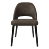 Durafurn Charcoal Fabric Semifreddo Chair with Black Beech Wood Legs