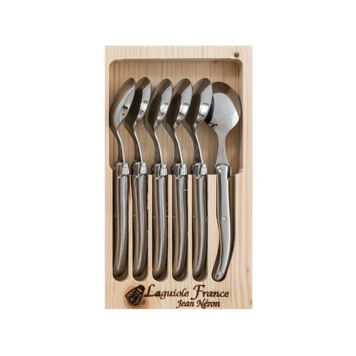 Laguiole Jean Neron 6pc. Coffee Spoon Set - Stainless Steel
