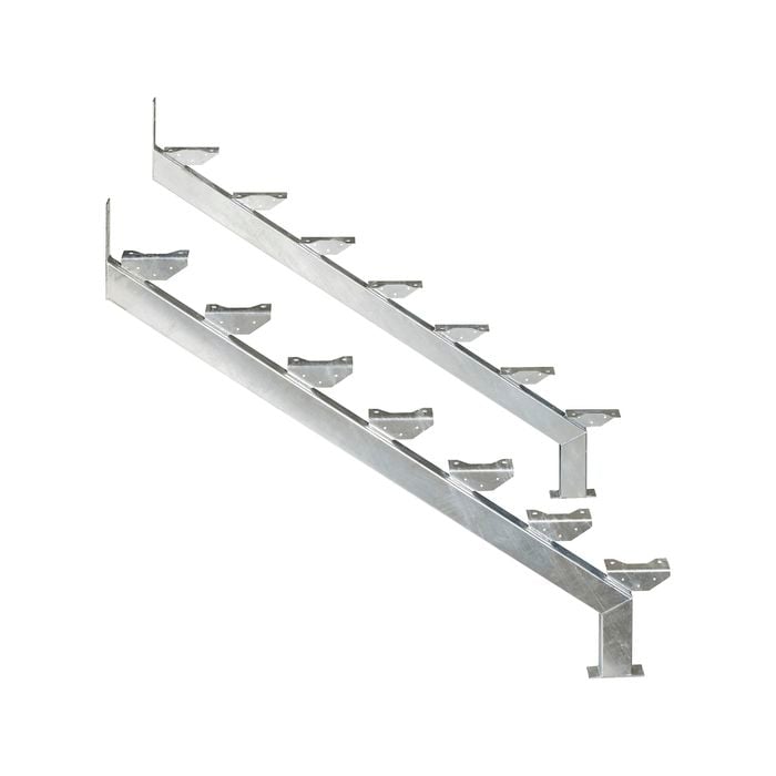 Galintel 7 Tread Galvanised Steel Dual Stair Stringer - 2 Pack