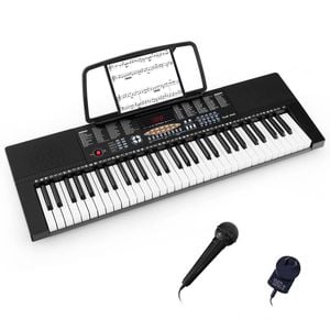 Costway 61-key Electronic Keyboard Portable Digital Piano W/music Stand