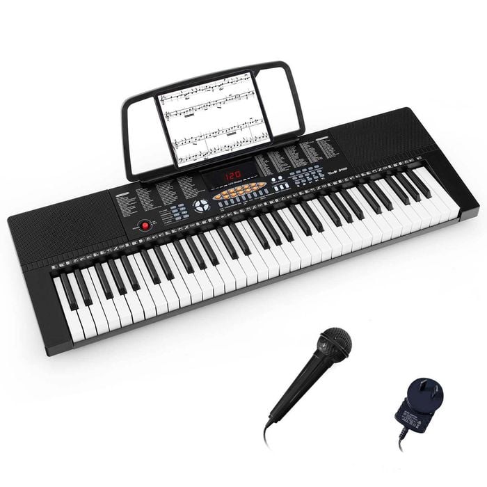 Costway 61-key Electronic Keyboard Portable Digital Piano W/music Stand