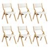 Levede 6pcs PU Upholstery Dining Chairs Solid Wood - Beige