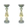 2PK Glass 34cm Taper Stick LED Candle Holder Decor - Misty