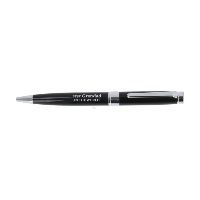 Bridgewater Pen Company Grandad Sentiment Ballpen Black Silver Engraved