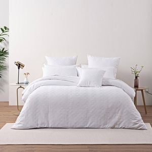 Bianca Cosmo Queen White Polyester Quilt Cover Set