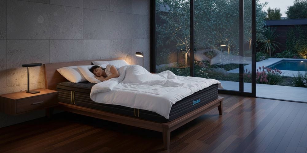 Dreamz SUMMIT 35CM Bamboo Euro Top Egg Foam Spring Mattress - Queen