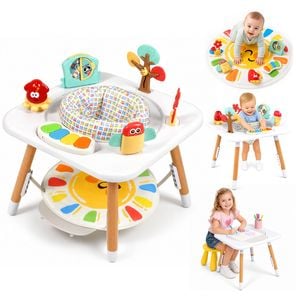 Advwin 4-in-1 Kids Activity Center Kids Bouncer Activity Table Sensory Toys  Learning Table