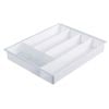 Icon Plastics 5 Compartment White Cutlery Tray
