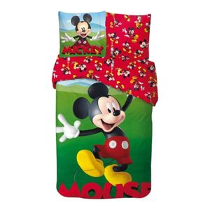 Disney Mickey Mouse Garden Cotton Quilt Cover Set - Single Bed Size