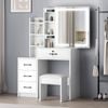 Alfordson Dressing Table Stool Set White