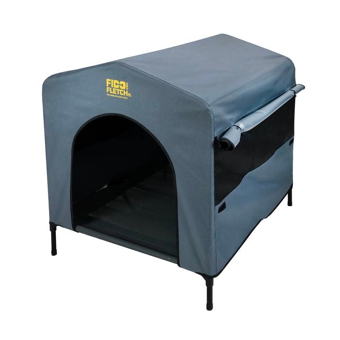 Fido and Fletch Large Grey Dog Kennel Canvas
