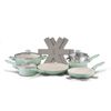 RACO SmartStart Ceramic Nonstick Induction 6 Piece Cookware Set With Pan Protectors Lichen