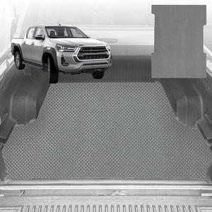 6D Diamond Ute Tub Mat for Toyota Hilux Double Cab 2015-Current (with Factory Plastic tub) - Grey