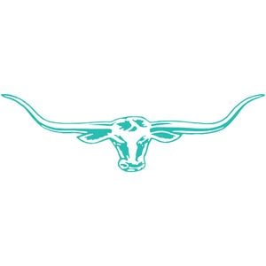 Official Rmw R.m.williams Longhorn Car Sticker Decal 70cm Aqua