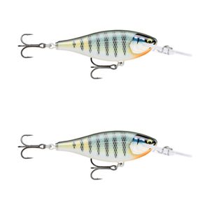 2x Rapala 7.5cm Shad Rap Elite (Floating) Fishing Lures - Gilded Blue Gill