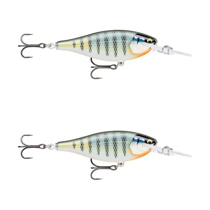 2x Rapala 7.5cm Shad Rap Elite (Floating) Fishing Lures - Gilded Blue Gill