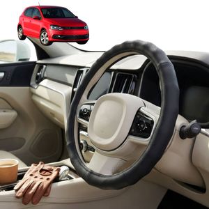Australian Goose Steering Wheel Cover for VolksWagen Polo 2009 - 2017 (MK5) Circle Black