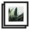 Cooper & Co. 12 x 12inch Mat to 8 x 8inch Set of 2 Black Premium Paradise Wooden Photo Frames