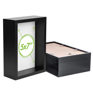 Nicola Spring 3d Deep Box Photo Frames - 5 X 7" - Pack Of 5