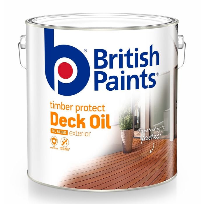 British Paints 8L Natural Oil Based Decking Oil