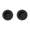 Delf 65mm Matte Black Round Flush Pull - 2 Pack