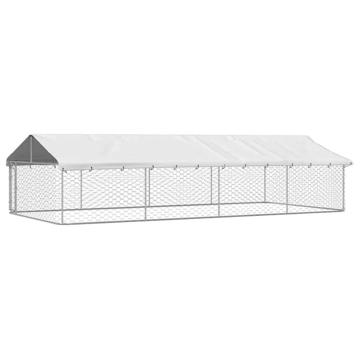 vidaXL Outdoor Dog Kennel with Roof Backyard Dog House Cage Puppy Pet Supply 600x300x150 cm