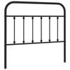 vidaXL Headboard Metal Bed Header Bedroom Furniture Black 107 cm King Single