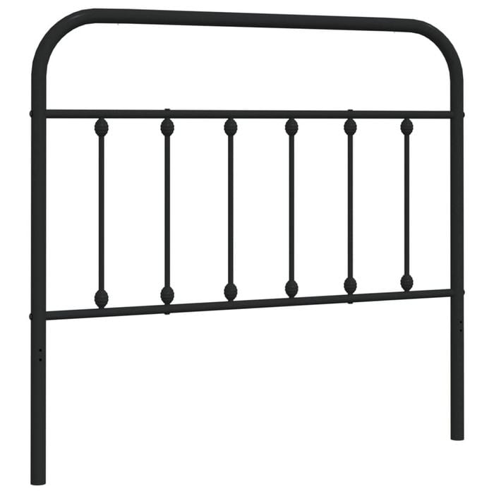 vidaXL Headboard Metal Bed Header Bedroom Furniture Black 107 cm King Single